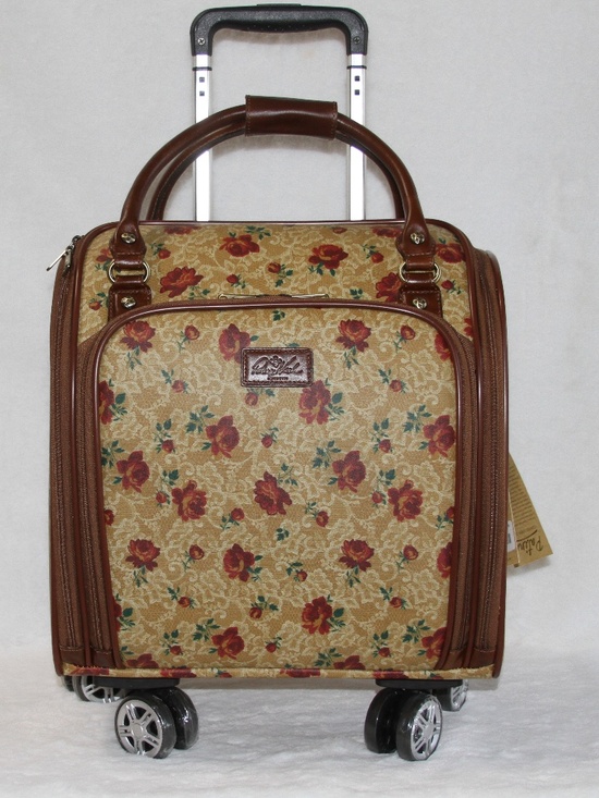 Patricia Nash Handbags - Patricia Nash Vitalia Underseater Trolley Luggage Suitcase Western Lace Rose NWT